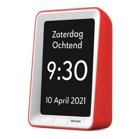BBrain Basic - Horloge calendrier parlante - Rouge