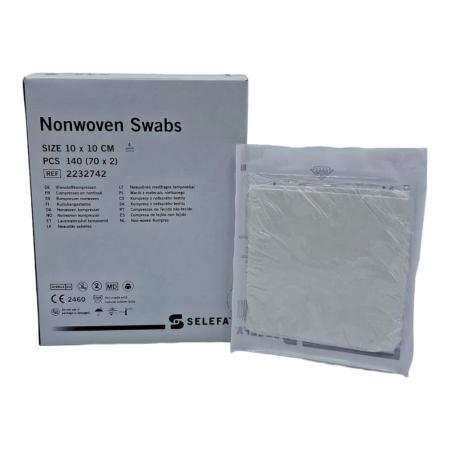 Compresses non tissées Selefa - stérile - 10x10 cm (70 x 2u.)