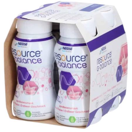 Nestlé Resource G Balance Drinkvoeding - Aardbei - 200ml - set van 4 flesjes