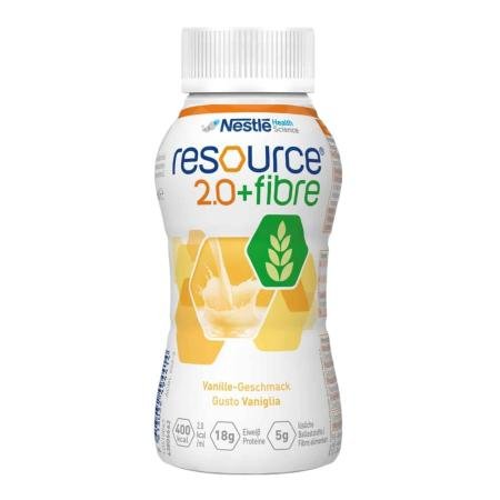 Nestlé Resource 2.0 Fibre Drinkvoeding - Vanille - 200ml - set van 4 flesjes