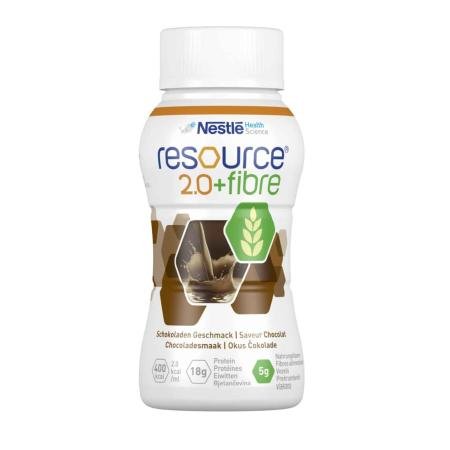 Nestlé Resource 2.0 Fibre Drinkvoeding - Chocolade - 200ml - set van 4 flesjes