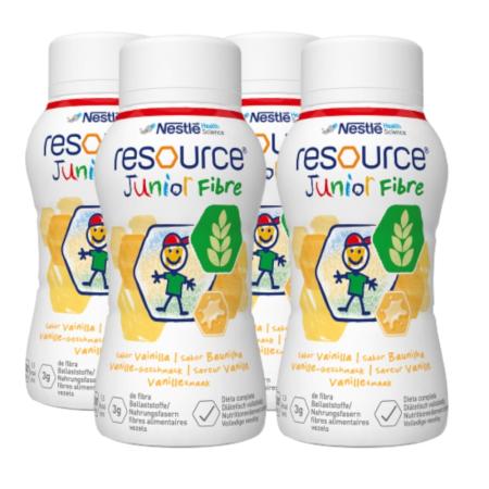 Nestlé Resource Junior Fibre Drinkvoeding - Vanille - 200ml - set van 4 flesjes