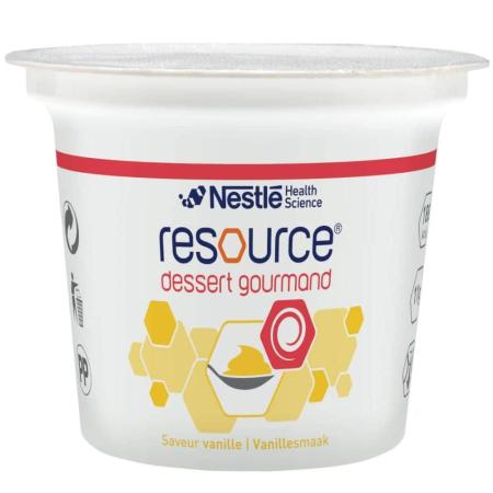 Nestlé Resource Dessert Gourmand - Vanille - 125g - set van 4 potjes