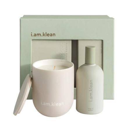 i.am.klean Paquet cadeau pour la fin d'année - Bougie & Roomspray - Amber & Rose