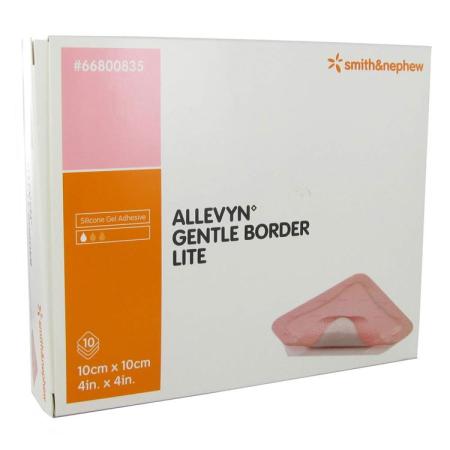 Allevyn Gentle Border Lite - 10 x 10cm - 10 pièces