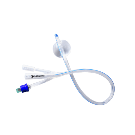 CURAS Foley-katheter -100% silicone - CH24 - 30ml - 3-wegs - 40cm - per stuk