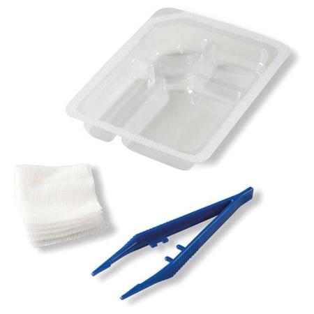 HEKA Steriele set nr 3 (pincet + 5 kompressen in 3-vaksblister) - 100 stuks