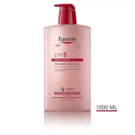 EUCERIN pH5 Gel douche-huile avec pompe - Peau sèche et sensible - 1000ml