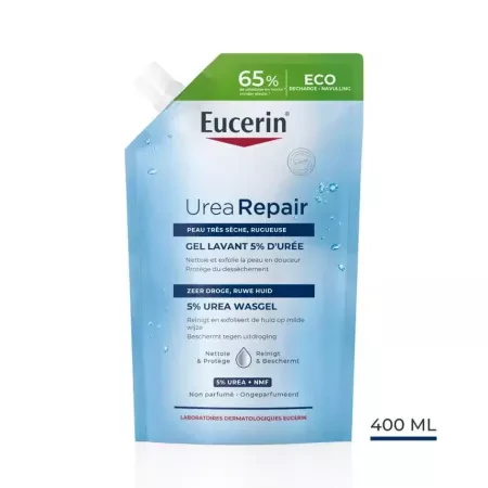 EUCERIN Gel douche UreaRepair 5% - Peau très sèche - 400ml - Recharge