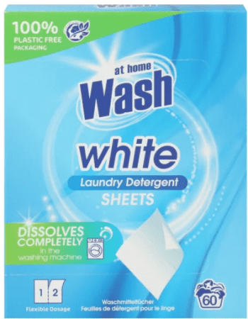 At home WASH Wasmiddeldoekjes - Witte was - 100% plasticvrij - 60 wasbeurten