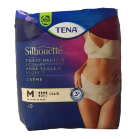 TENA Silhouette Plus - Beige - Hoge taille - Medium - 9 stuks