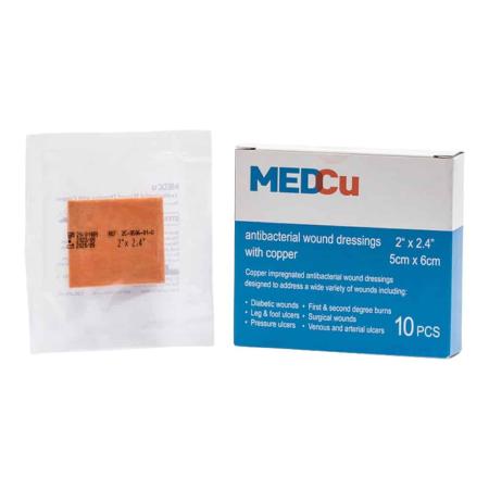 MedCu wondverband met koperoxide - 5 x 6cm - steriel - 10 stuks   (10)