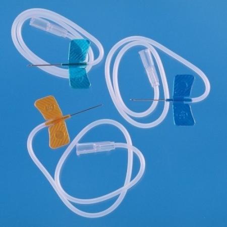 Vleugelnaald 21G x 19mm (groen) - per stuk