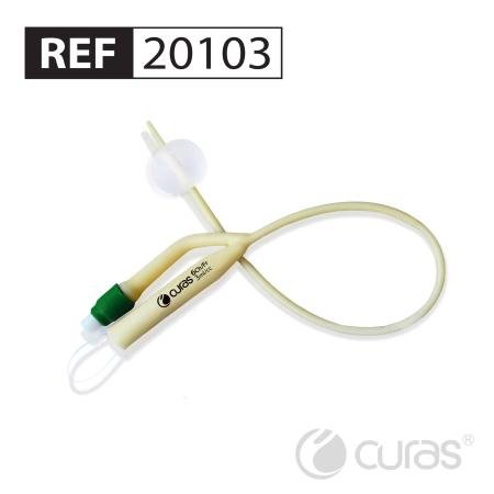 CURAS Foley-katheter - Gesiliconiseerd - CH6 - 3ml - 2-wegs - 40cm - per stuk