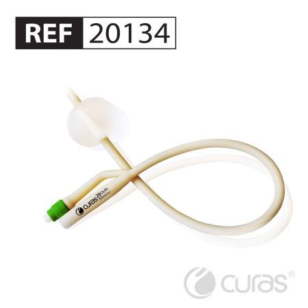 CURAS Foley-katheter - Gesiliconiseerd - CH28 - 30ml - 2-wegs - 40cm - per stuk