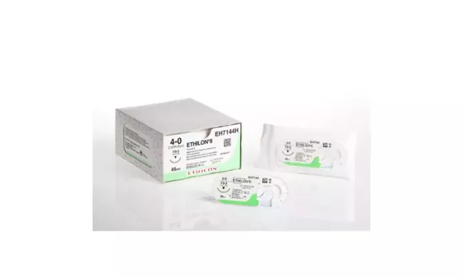 Ethilon 4-0 - 45cm - Zwart - Met naald van 19mm en 3/8C - per stuk
