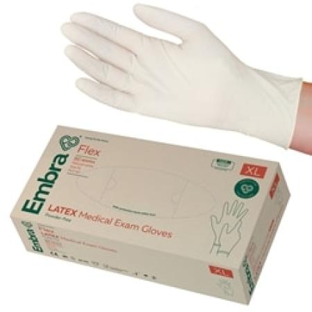 EMBRA Flex Latex handschoenen - Poedervrij - XL - 90 stuks