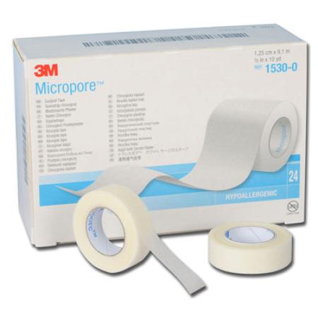 Micropore non woven - 1,25cm x 9,14m - 24 stuks