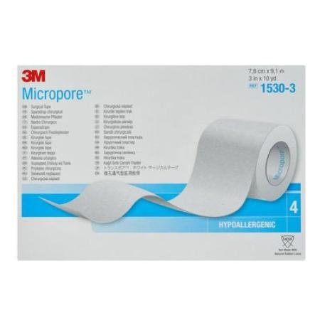 Micropore non-woven - 7,5cm x 9,14m - 4 stuks