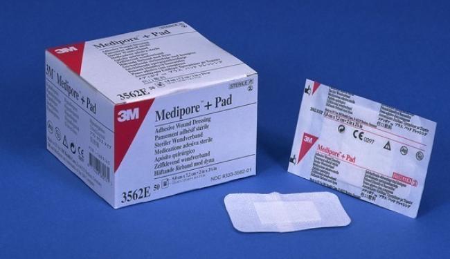 Medipore + pad - 5 x 7,2cm - 50 pièces