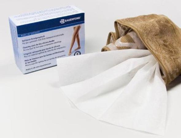 Bauerfeind venotrain lingette nettoyante pour bande de silicone. 10u