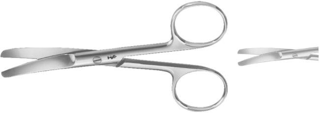 Aesculap Ciseaux chirurgic courbure ascendante st/st 14,5cm (BC414R)